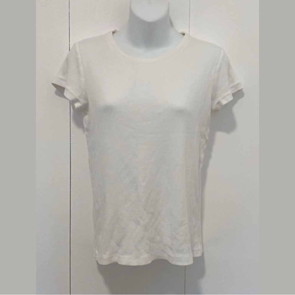 Club Monaco Off-White Short Sleeve Top